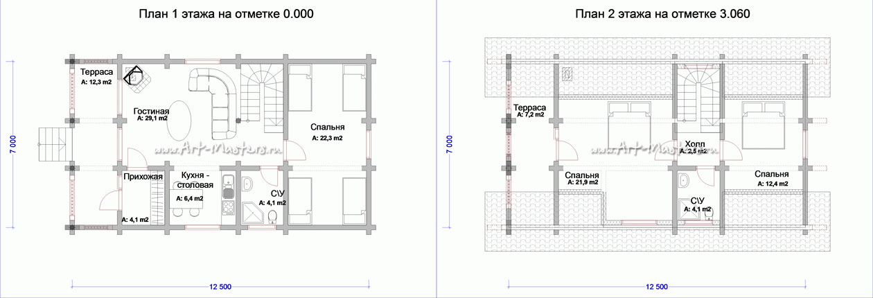 план деревянного дома Умка