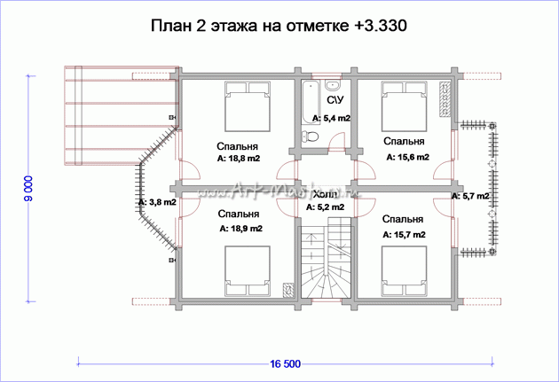 план деревянного дома Гризли