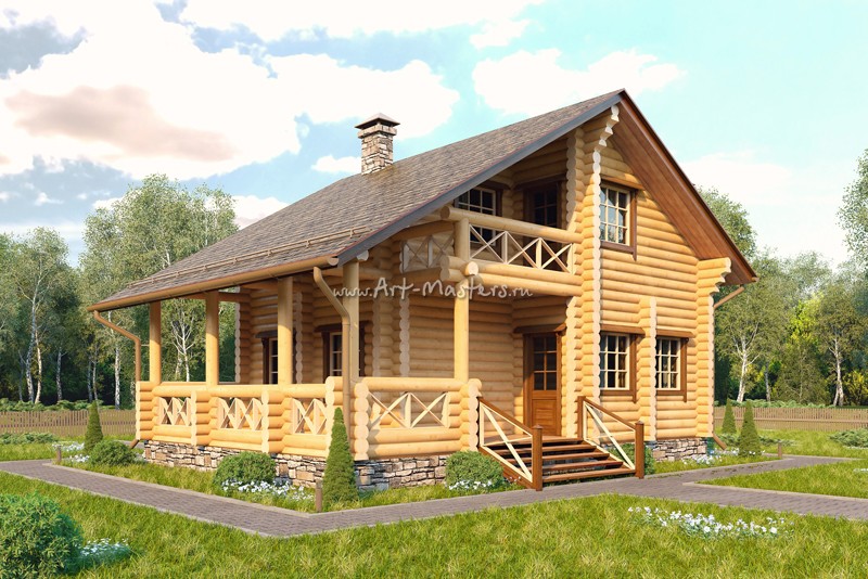 Проект деревянного дома Апрель в Обнинске