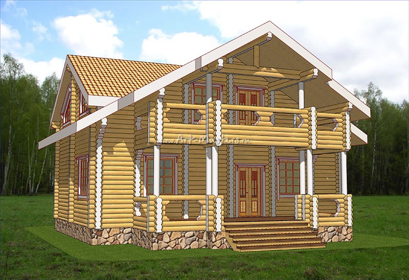 проект деревянного дома Боровик-196