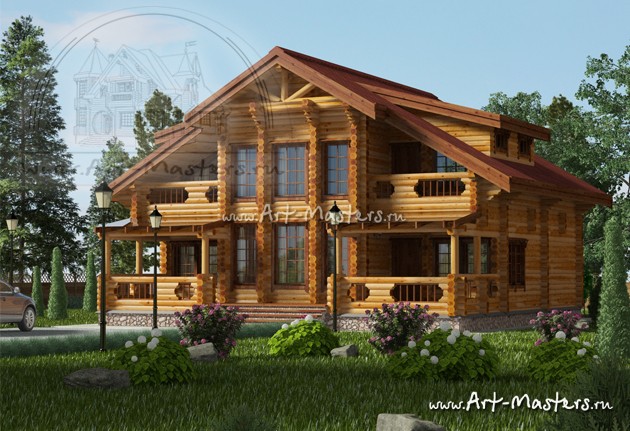 проект деревянного дома Боровик-250