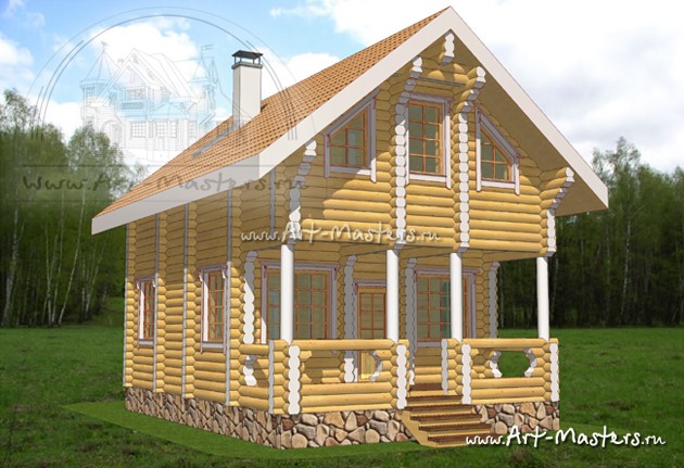 Проект деревянного дома Боровик-90 в Обнинске