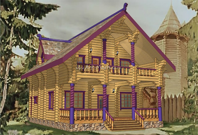 проект деревянного дома Боровик-Сказка