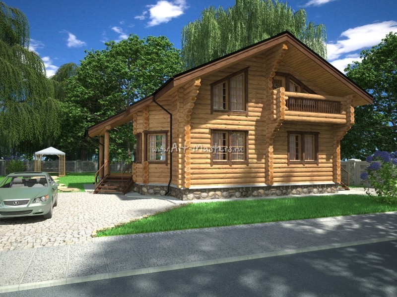 проект деревянного дома Дубрава-БК3-21Y
