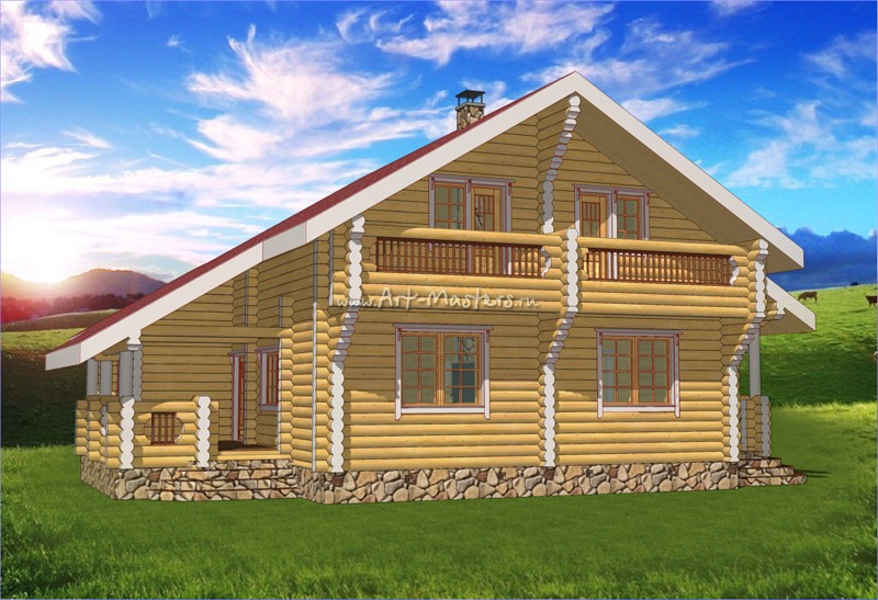 проект деревянного дома Дубрава КВ-21Y