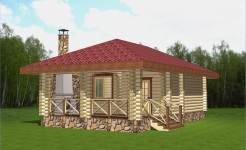 Проект деревянного дома Хибины-13v32