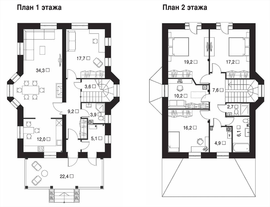 Проект каменного дома 178 метров квадратных в Обнинске