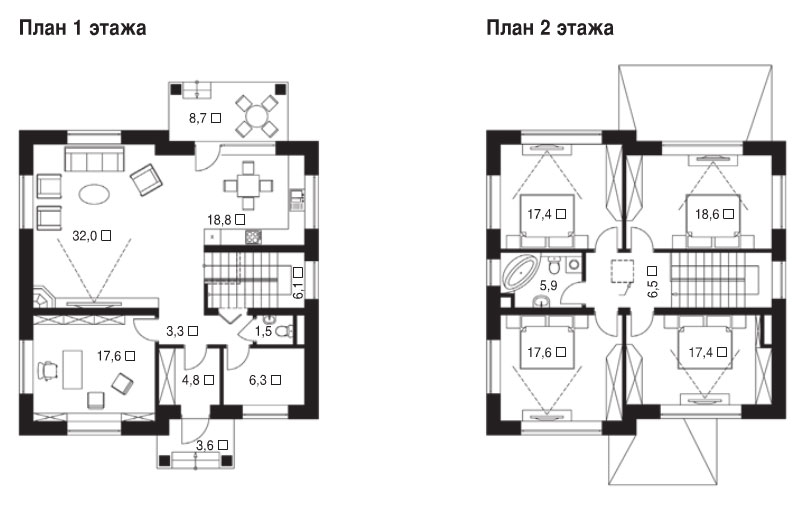 Проект каменного дома 186 метров квадратных в Обнинске