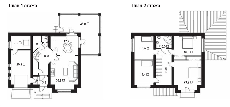 Проект каменного дома 225 метров квадратных в Обнинске