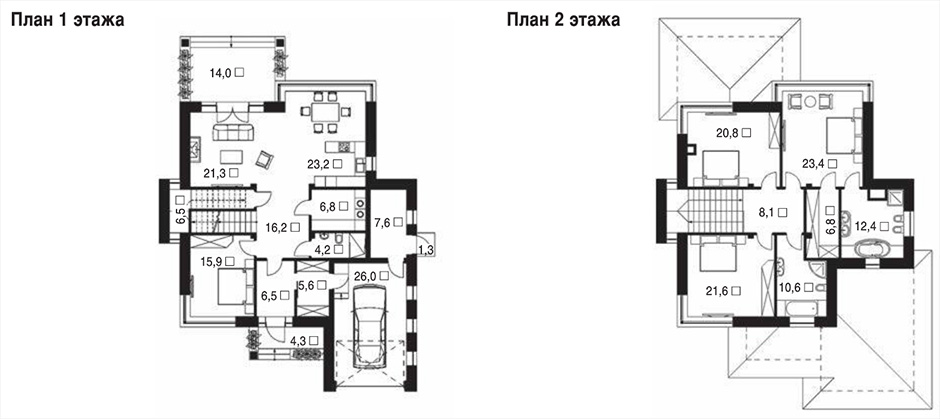 Проект каменного дома 243 метров квадратных в Обнинске