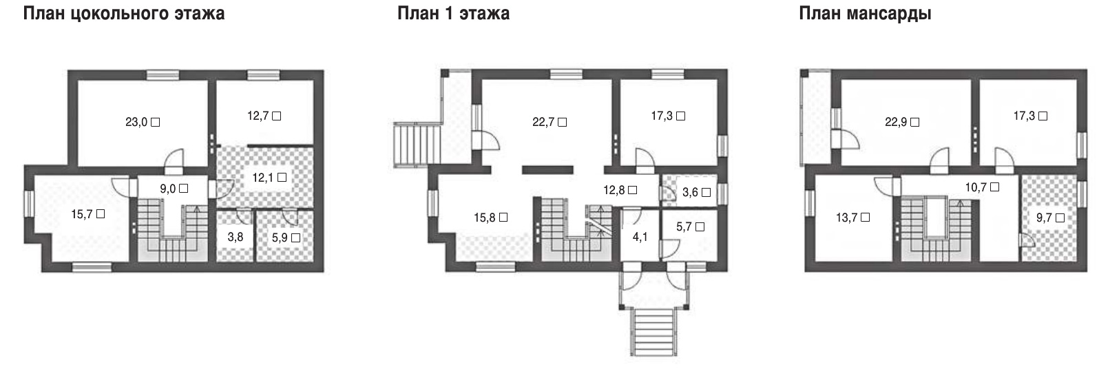 Проект каменного дома от 200 до 249 метров квадратных в Обнинске