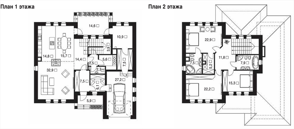 Проект каменного дома 244 метров квадратных в Обнинске