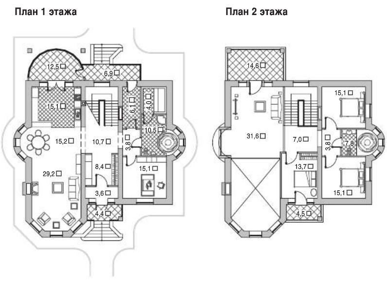 Проект каменного дома 252 квадратных метров в Обнинске