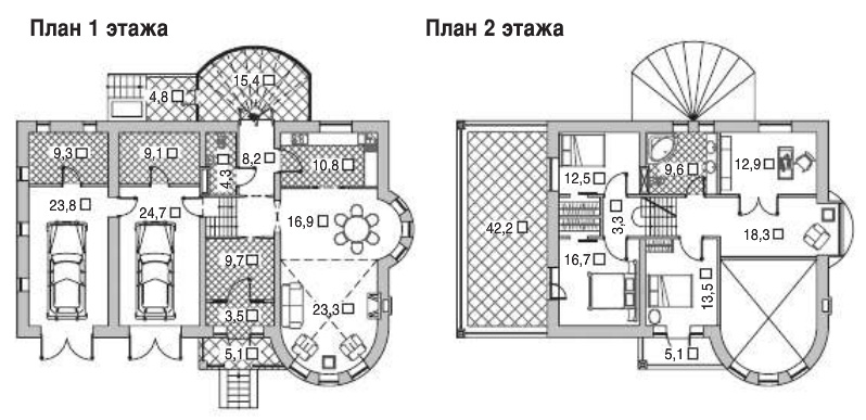 Проект каменного дома 253 квадратных метров в Обнинске
