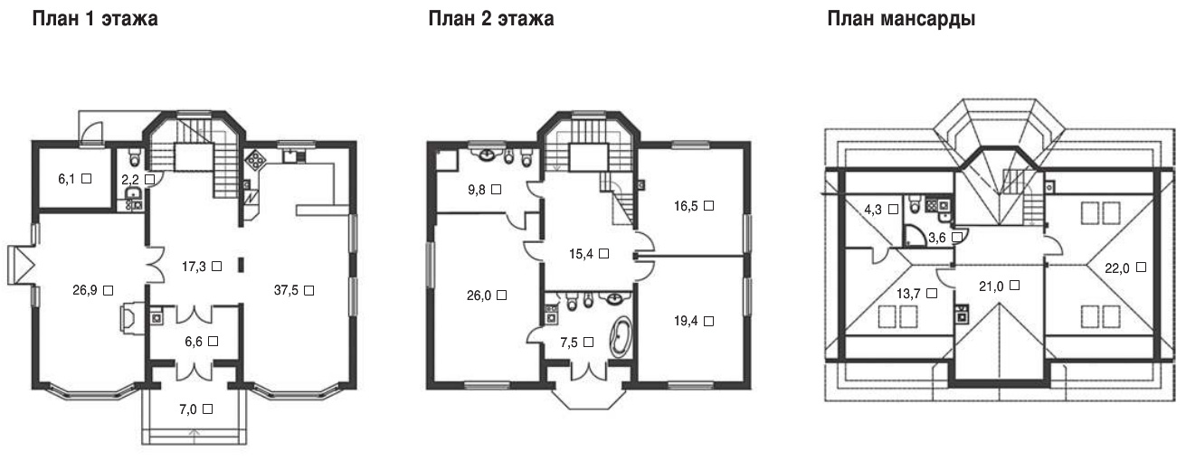 Проект каменного дома 266 квадратных метров в Обнинске
