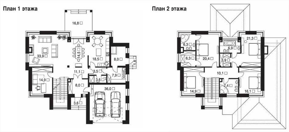 Проект каменного дома 284 квадратных метров в Обнинске