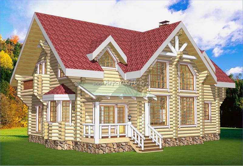 проект деревянного дома Клен-БК2-21