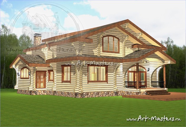 проект деревянного дома Радужный-21