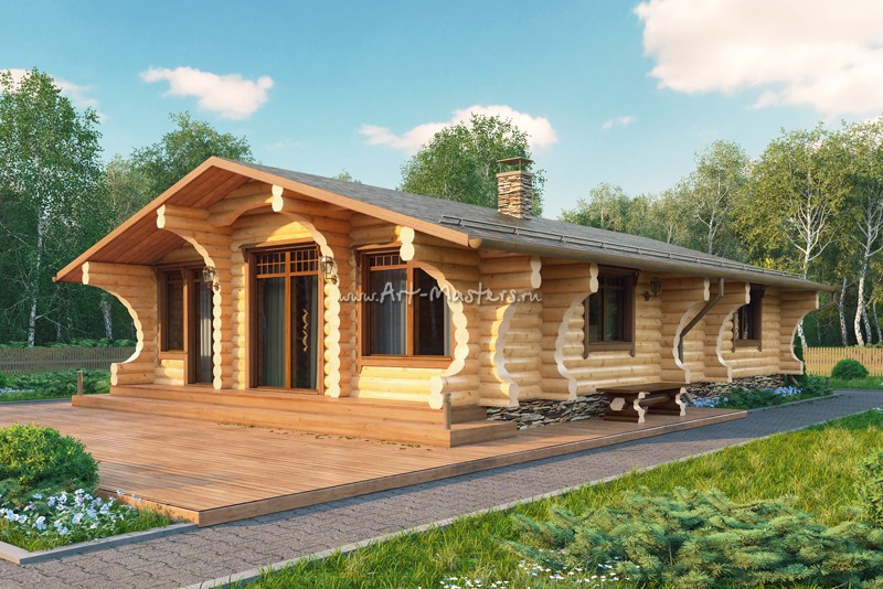 Проект деревянного дома Таежный-14 в Обнинске