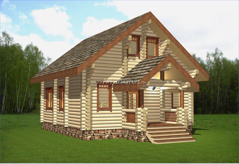 Проект деревянного дома Умка-25 в Обнинске